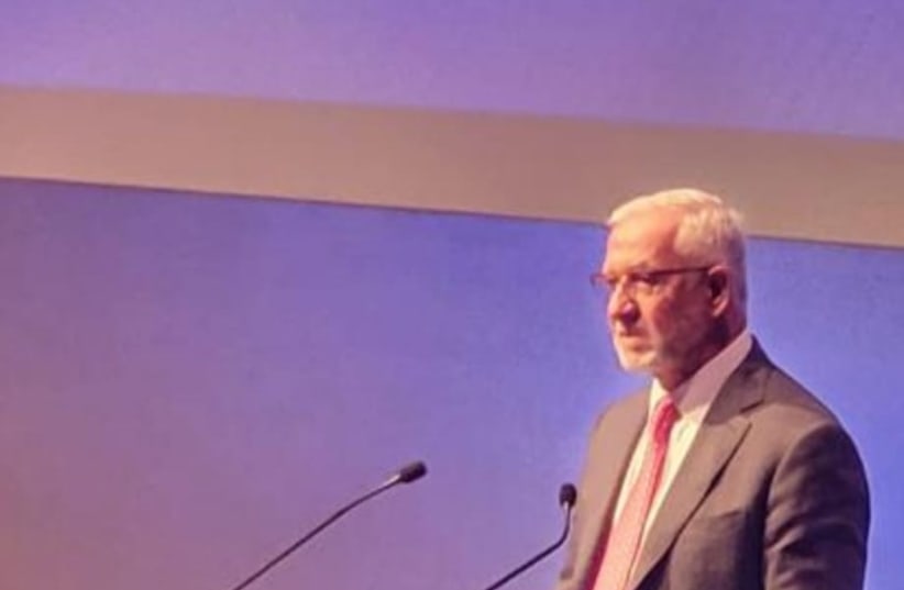  Mitrelli Group founder and president Haim Taib at the 125th anniversary commemoration of the First Zionist Congress in Basel. (photo credit: Courtesy)