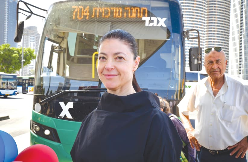 Transportation Minister Merav Michaeli in Tel Aviv. (photo credit: AVSHALOM SASSONI/FLASH90)