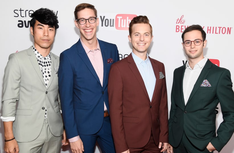  Internet personalities Eugene Lee Yang, Keith Habersberger, Ned Fulmer, and Zach Kornfeld of The Try Guys attend the 6th annual Streamy Awards. (photo credit: Frazer Harrison/Getty Images)