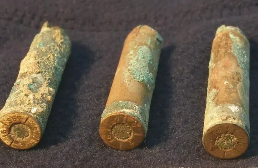  Bullets that were among the finds in the Arab militia weapons cache found in Jaffa. (photo credit: Israel Antiquities Authority)