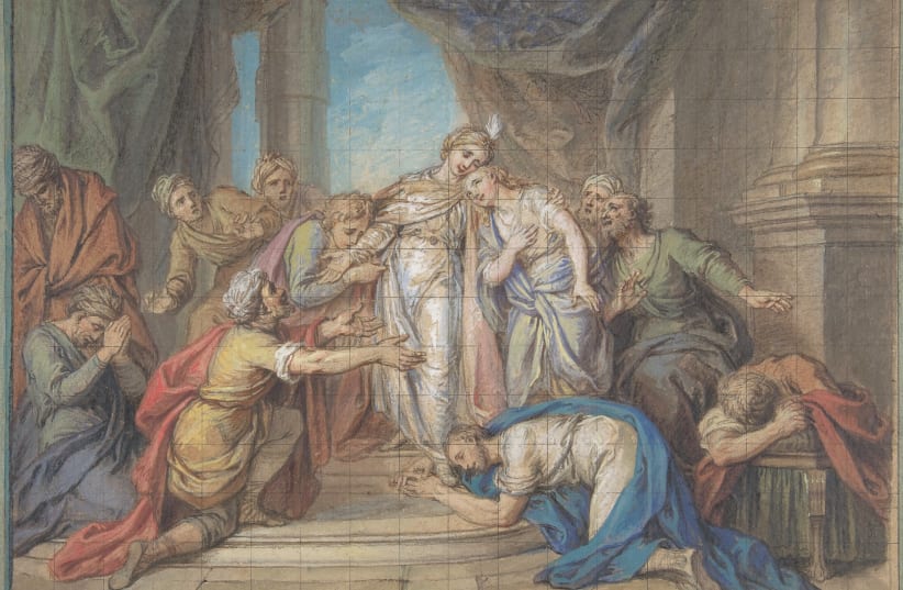  ‘Joseph Recognized by His Brothers.’ Painting by Charles-Antoine Coypel, 18th century. (photo credit: Wikimedia Commons)