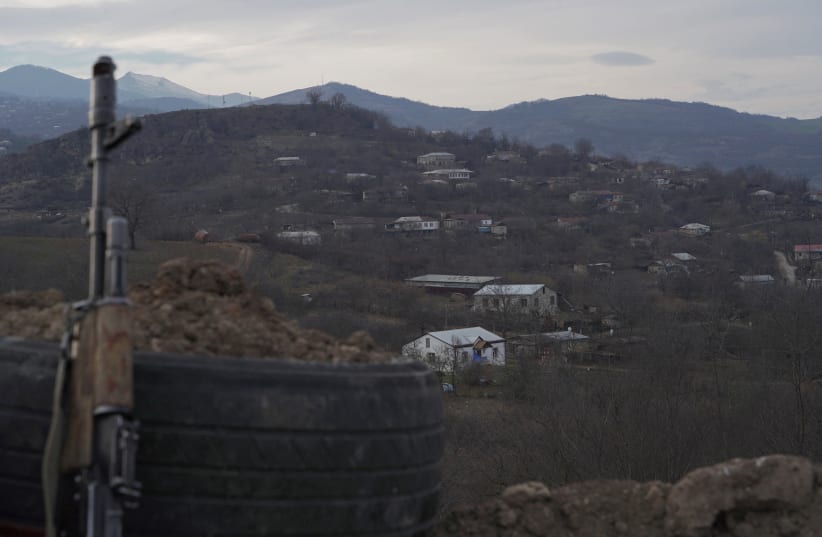  A view shows divided Taghavard village in Nagorno-Karabakh region (photo credit: REUTERS)