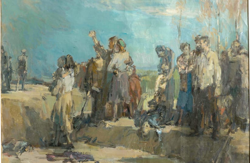  Felix Lembersky’s painting ‘Execution. Babi Yar,’ 1952. Oil on canvas. (photo credit: FELIX LEMBERSKY)