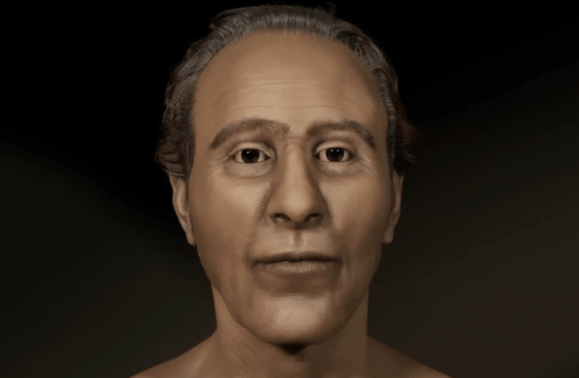  Facial rendering of Ramesses II (photo credit: Liverpool John Moores University Face Lab / COURTESY)