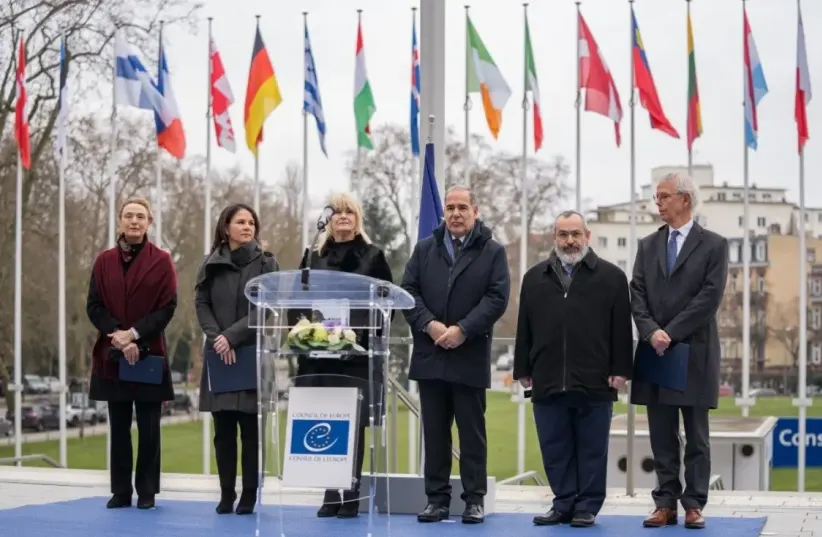  The gathering of the European Commission on the occasion of International Holocaust Remembrance Day. (photo credit: Courtesy)