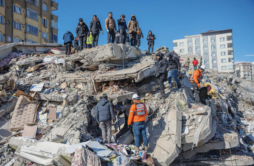  SOME OF the devasation of this week’s deadly earthquake, in Kahramanmaras, Turkey.  (photo credit: MICHAEL STARR)