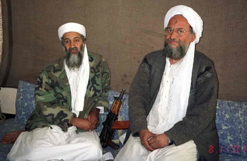  Osama bin Laden and Ayman al-Zawahiri (photo credit: Store norske leksikon)
