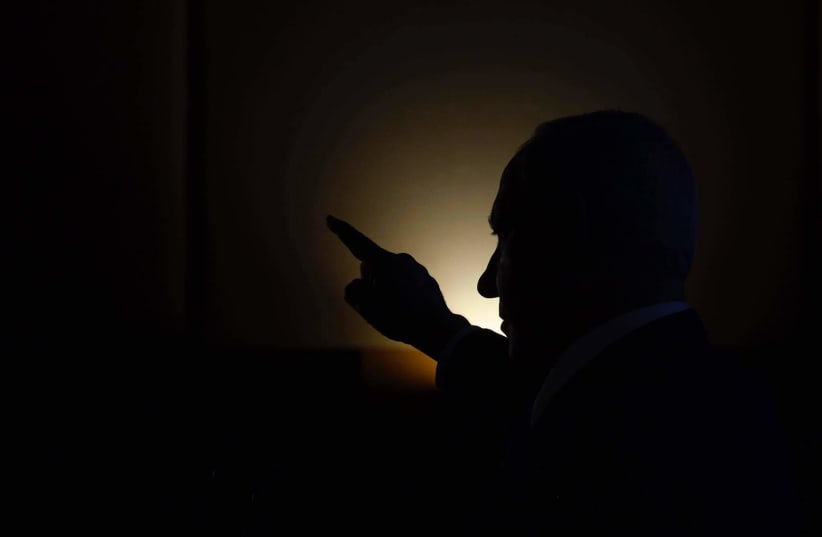  A silhouetted Israeli Prime Minister Benjamin Netanyahu. (photo credit: MARC ISRAEL SELLEM/THE JERUSALEM POST)