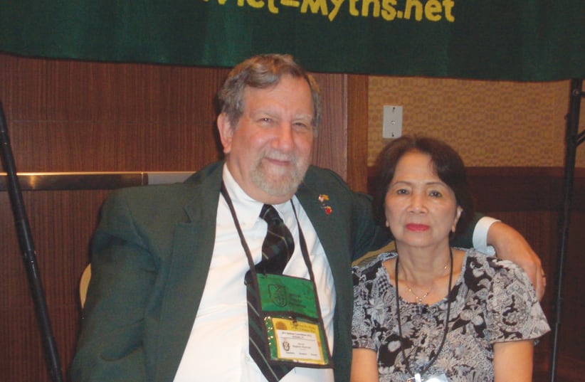  THE WRITER and his wife, Nguyet, attend a Special Forces function, in 2004. (photo credit: Courtesy Stephen Sherman)