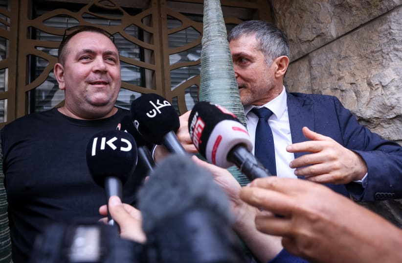  Roman Zadorov seen after his sentence in his re-trial on the murder of Tair Rada, at the District Court in Nazareth, on March 30, 2023.  (photo credit: DAVID COHEN/FLASH 90)