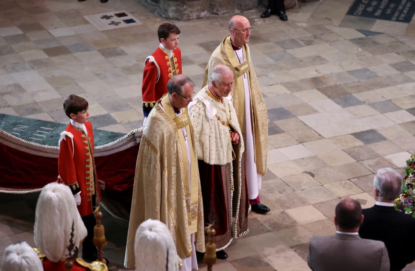 King Charles III's coronation in Westminster Abbey. (photo credit: REUTERS/PHIL NOBLE/POOL)