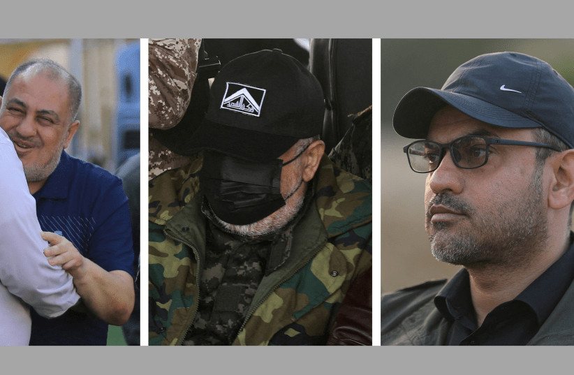  Combination picture showing Palestinian Islmaic Jihad officials Jihad Ghannam, Tareq Izzeldeen and Khalil Al-Bahtini, who were killed in Israeli airstrikes in Gaza City, May 9, 2023. (photo credit: REUTERS/STRINGER)