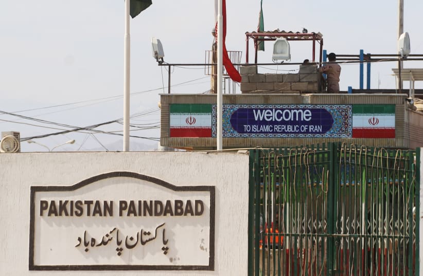  General view of a closed gate at Pakistan and Iran's border posts, after Pakistan sealed its border with Iran as a preventive measure following the coronavirus outbreak, at the border post in Taftan, Pakistan February 25, 2020.  (photo credit: REUTERS/NASEER AHMED)