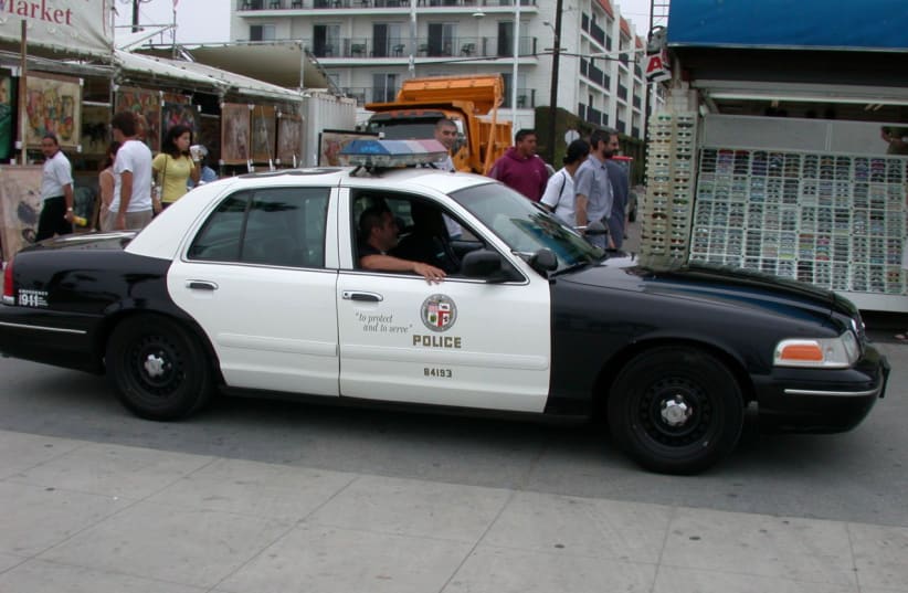 Los Angeles Police Department police car.  (photo credit: WIKIPEDIA COMMONS)