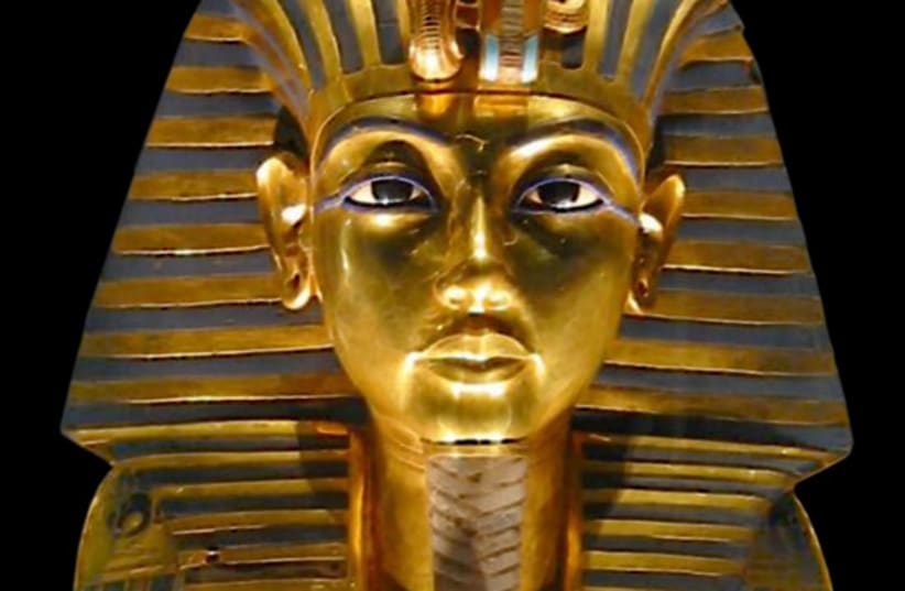  The golden death mask of the Tutankhamun at The Egyptian Museum in Cairo. (photo credit: Wikimedia Commons)