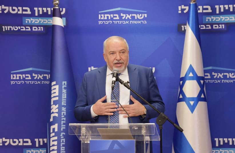  Yisrael Beytenu leader Avigdor Liberman is seen at a faction meeting at the Knesset, in Jerusalem, Israel, on June 19, 2023. (photo credit: MARC ISRAEL SELLEM/THE JERUSALEM POST)