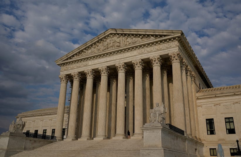The US Supreme Court building is seen in Washington, US April 6, 2023. (photo credit: REUTERS)