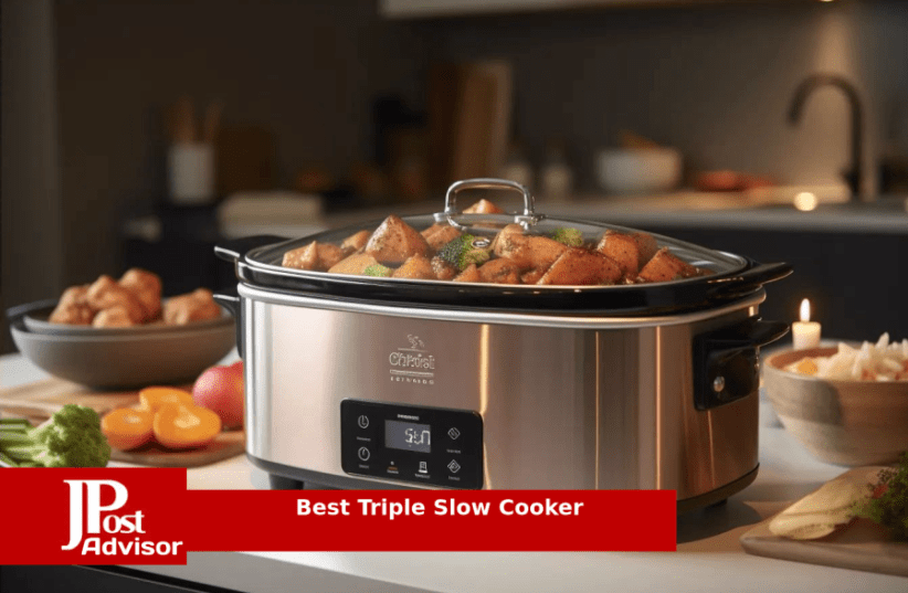Sunvivi Triple Slow Cooker Buffet Server 3 Crock Pot Food Warmer 3-Section  1.5qt