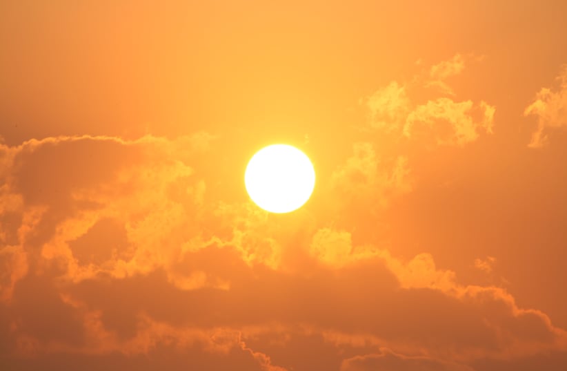  Illustrative image of a blazing sun. (photo credit: Wikimedia Commons)