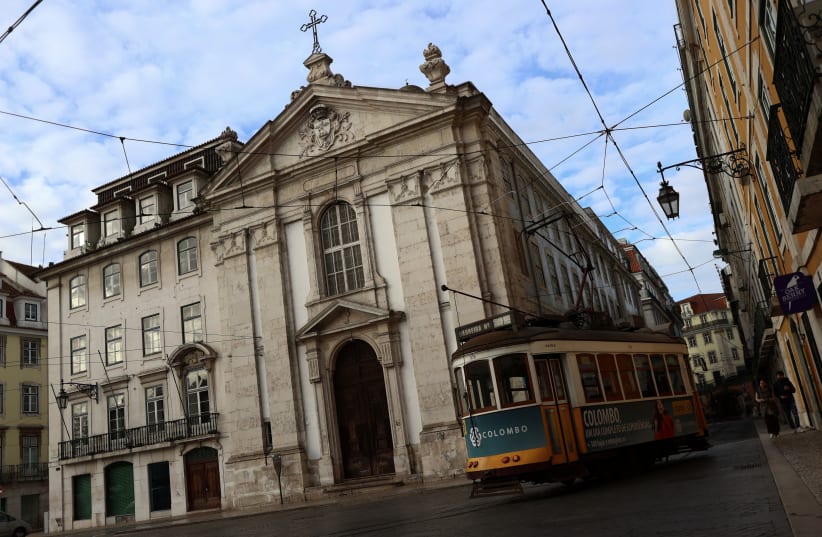  A church is seen on the day Portugal's commission investigating allegations of historical child sexual abuse by members of the Portuguese Catholic church will unveil its report, in Lisbon, Portugal, February 13, 2023. (photo credit: REUTERS/PEDRO NUNES)