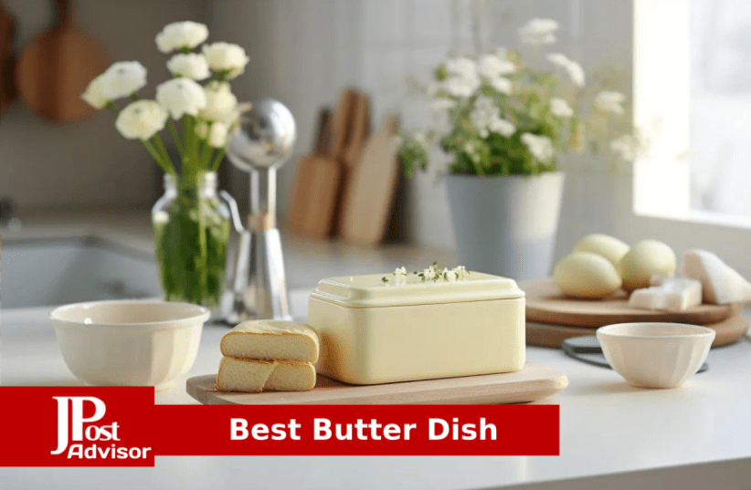 PriorityChef Large Butter Dish with Lid, Ceramic Butter Keeper