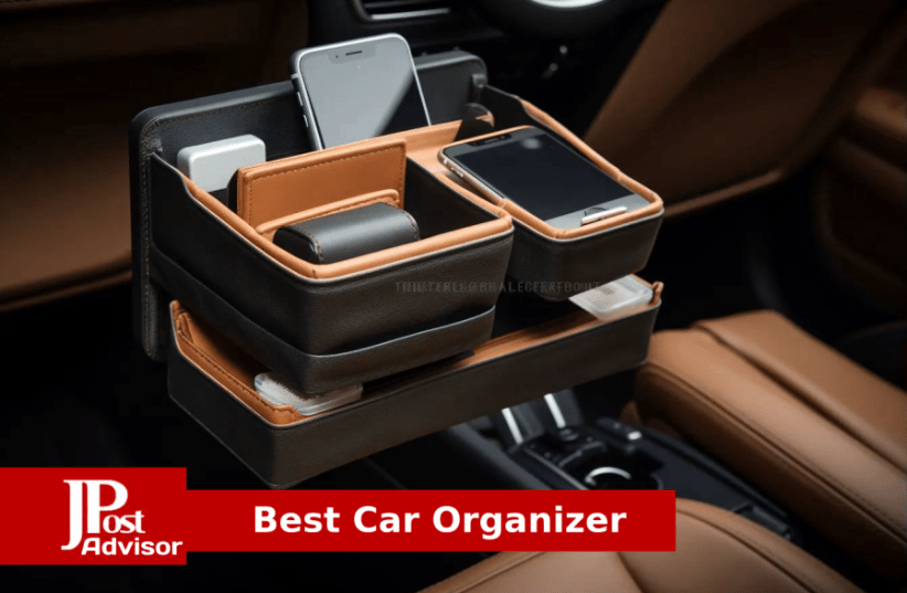 Car Organizer - Automotive Organizer for Front And Back Seat or Floor, Car  Caddy Organizer with Divide, Handles and Multiple Mesh Pockets