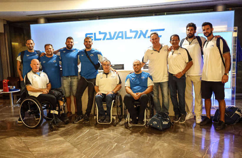 Members of the 2023 Israeli Paralympic Team landed in the Netherlands ahead of the 2023 European Para Championships. (photo credit: EL AL)