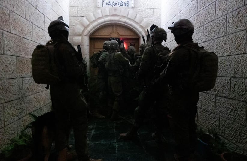  IDF troops operating in the West Bank. August 24, 2023 (photo credit: IDF SPOKESPERSON'S UNIT)
