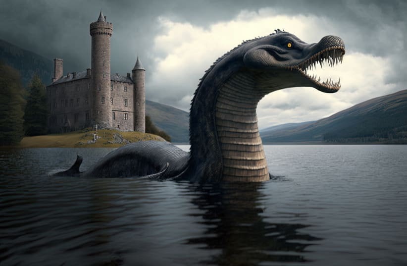  Illustration depicting the mythical Loch Ness Monster (photo credit: INGIMAGE)