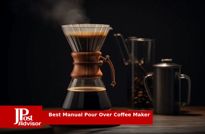 Pour Over Coffee Maker with Stainless Steel Filter, Borosilicate Glass Carafe Manual Coffee Dripper Brewer with Handle, No Paper Filters Needed Hand