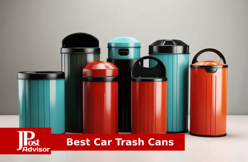 8L Waterproof Folding Car Trash Can With Lid And Storage Pockets