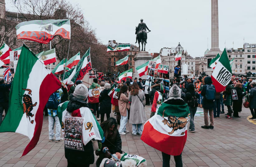 Iranian protest in Trafalgar Square. (photo credit: PEXELS)