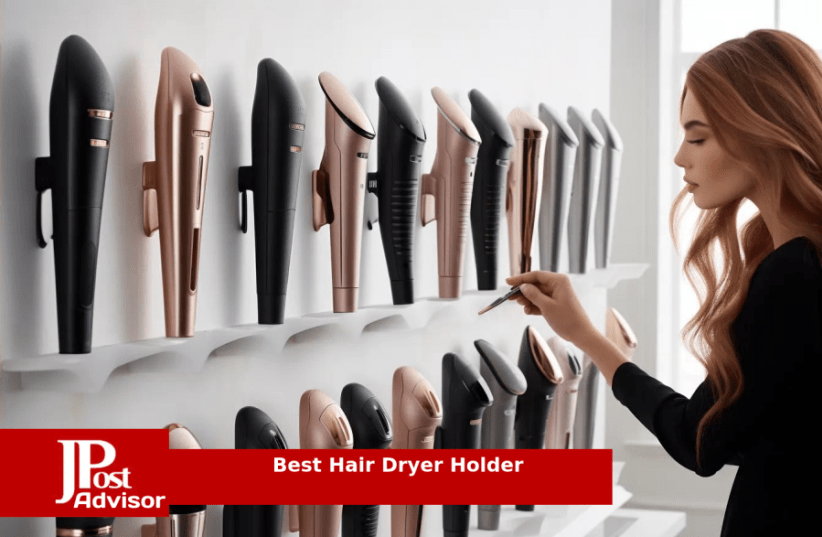 Adjustable Hair Dryer Holder Stand, Hands Free 360 Degree Rotation,  Compatible with Compact Styling Tools