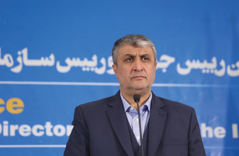  MOHAMMAD ESLAMI, head of Iran’s Atomic Energy Organization, attends a news conference in Tehran, earlier this year.  (photo credit: WEST ASIA NEWS AGENCY/REUTERS)
