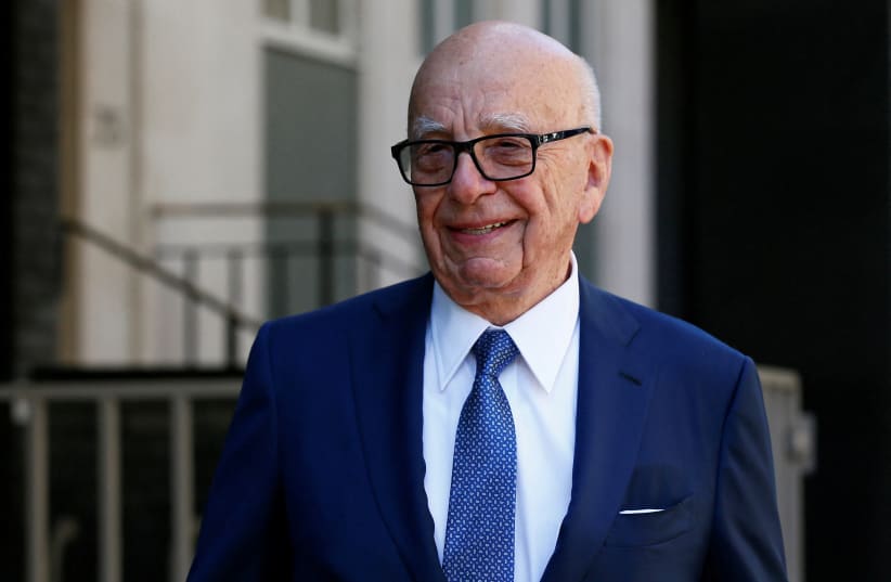  Media mogul Rupert Murdoch leaves his home in London, Britain March 4, 2016. Murdoch wed former supermodel Jerry Hall in a low-key ceremony in central London on Friday, the fourth marriage for the media mogul. (photo credit: REUTERS/Stefan Wermuth/File Photo)