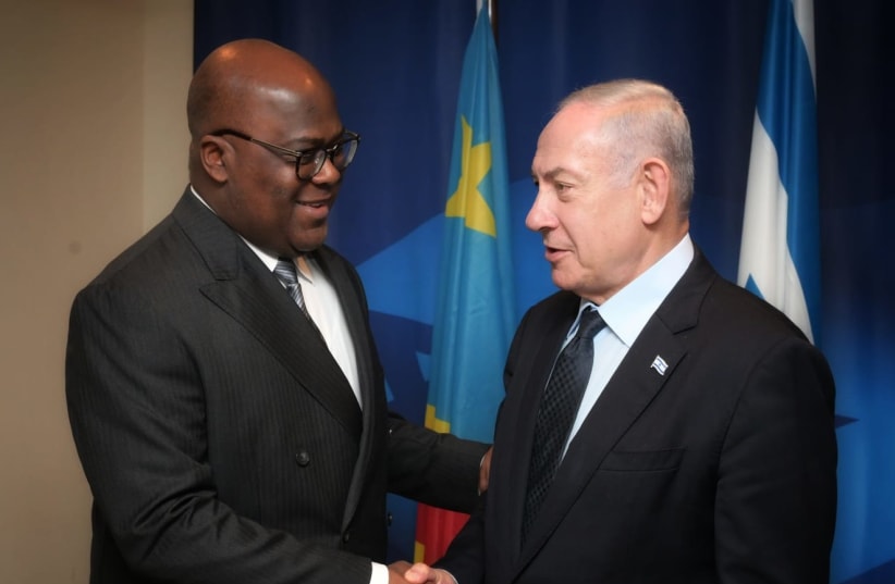  Prime Minister Benjamin Netanyahu, on Thursday (21 September 2023), on the sidelines of the UN General Assembly in New York City, met with the President of the Democratic Republic of the Congo (DRC), Felix Tshisekedi. (photo credit: Avi Ohayon/GPO)