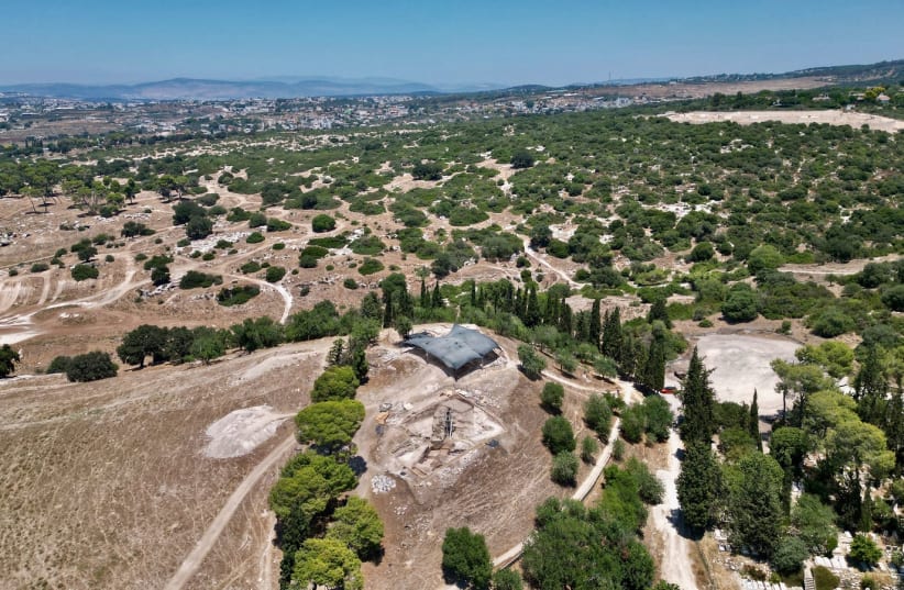  Aerial view of the Lower Galilee from Tel Shimron excavation site. (photo credit: EYECON)