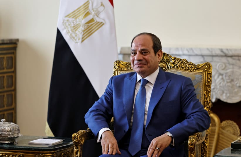  Egyptian President Abdel Fattah al-Sisi attends a meeting with French Foreign Minister Catherine Colonna in Cairo, Egypt on September 14, 2023. (photo credit: KHALED DESOUKI/POOL VIA REUTERS)
