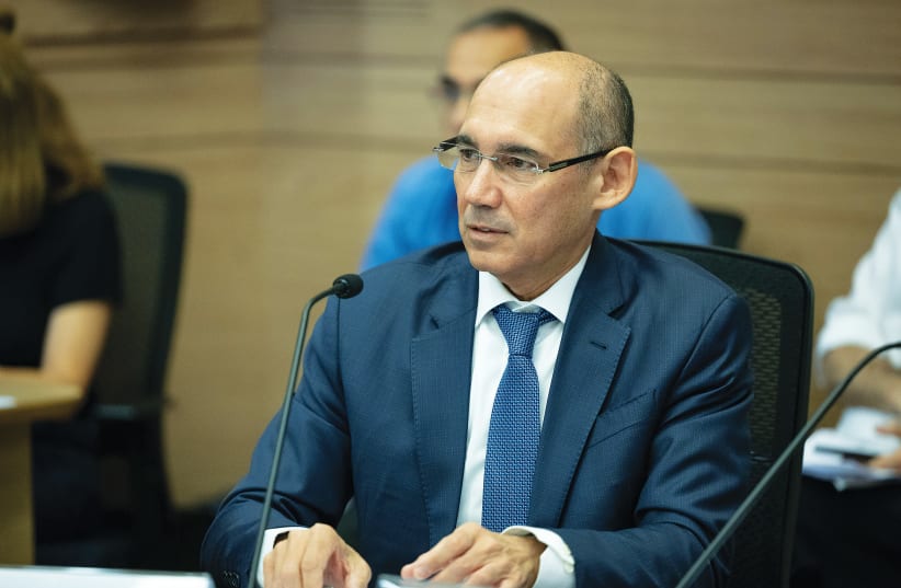  BANK OF ISRAEL Governor Amir Yaron attends a meeting at the Knesset, in July. (photo credit: YONATAN SINDEL/FLASH90)