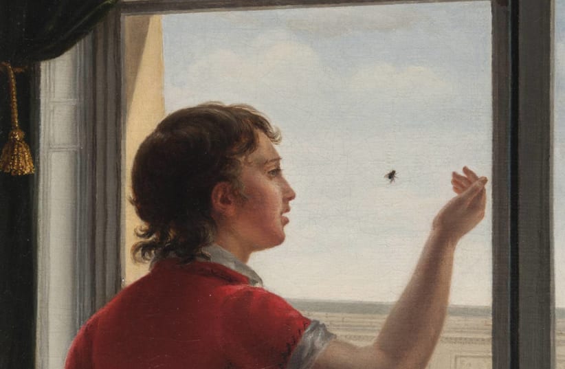  The Fly Catcher, 1808, painting by Isabelle Pinson. (photo credit: Wikimedia Commons)