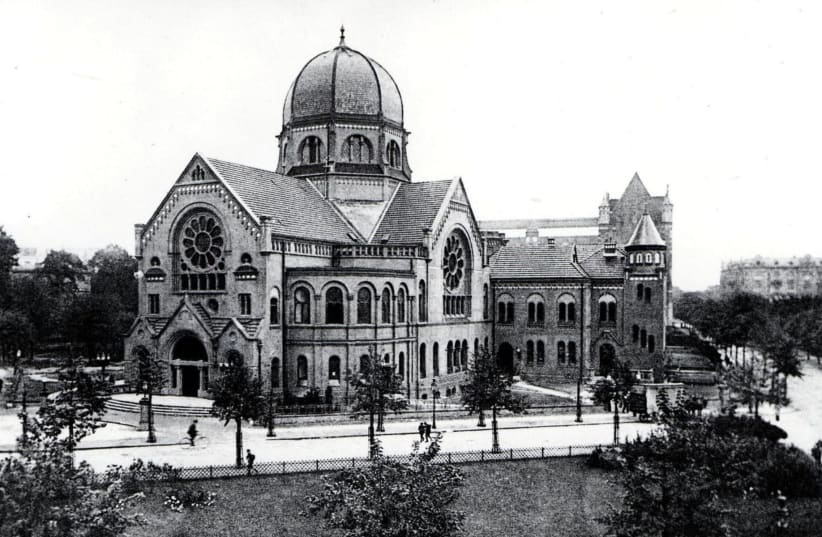  The Bornplatz Synagogue in Hamburg, Germany once held 1,200 congregants before it was destroyed in Kristallnacht.  (photo credit: VIA WIKIMEDIA COMMONS)