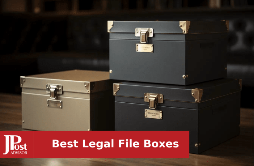 Large, Portable Locking Storage Box for Filing Letters & Documents w/Lock  Black