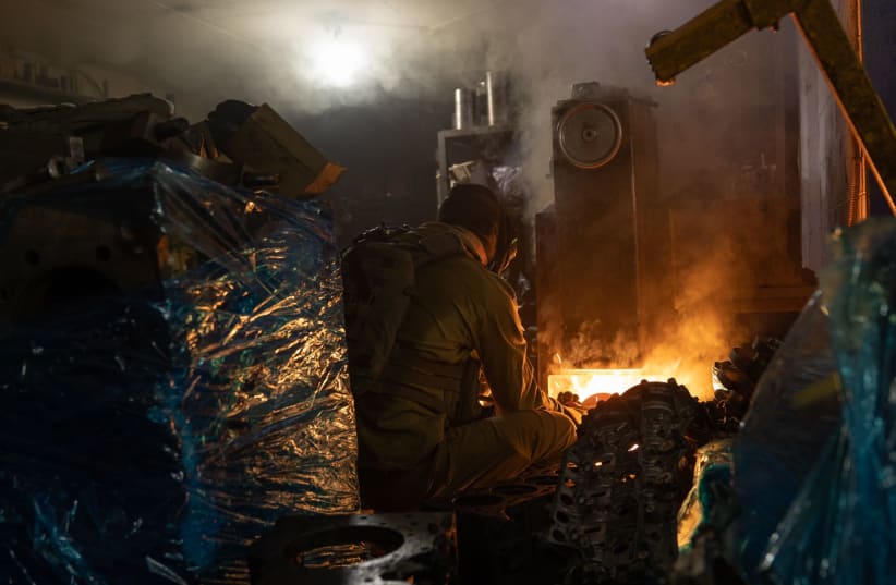  Israeli security forces destroy an illegal firearms production facility in the West Bank on October 1, 2023 (photo credit: IDF SPOKESPERSON'S UNIT)