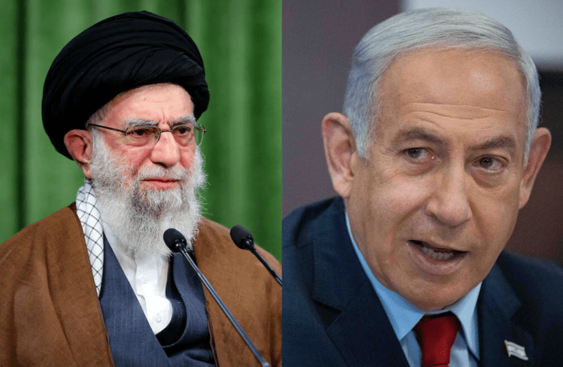  (L-R) Iranian Ayatollah Ali Khamenei and Prime Minister Benjamin Netanyahu (photo credit: REUTERS)