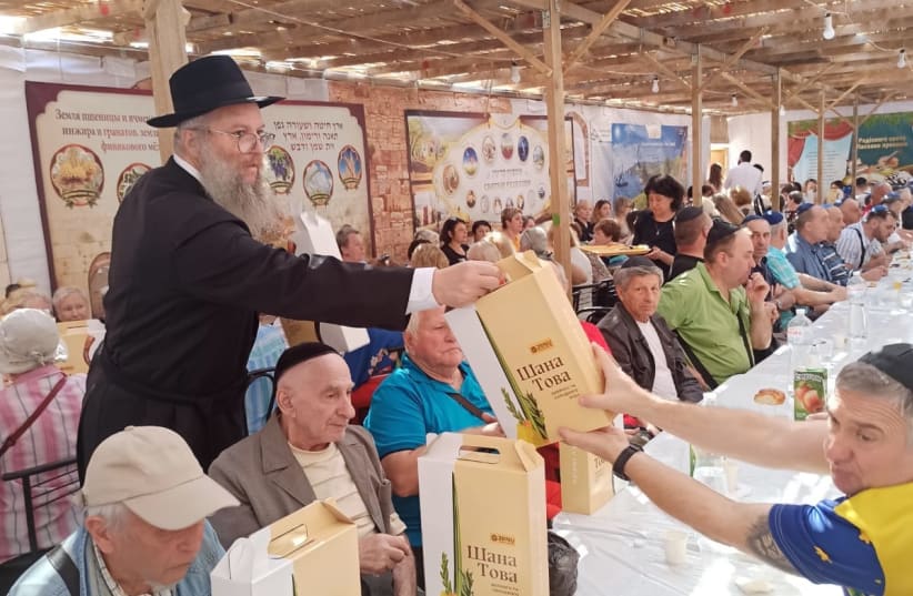Zaporozhye's Jewish community celebrates Sukkot amidst war (photo credit: JRNU)