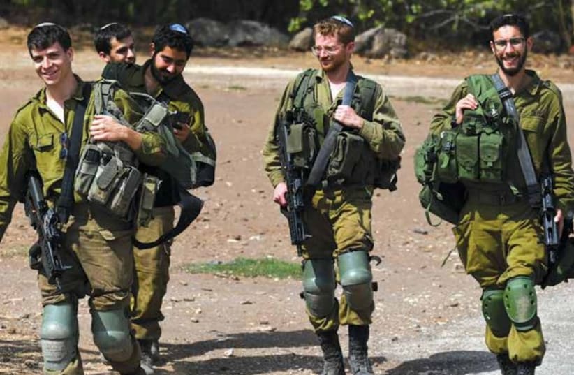  IDF RESERVISTS train in urban warfare, Oct. 9. (photo credit: MICHAEL GILADI/FLASH90)
