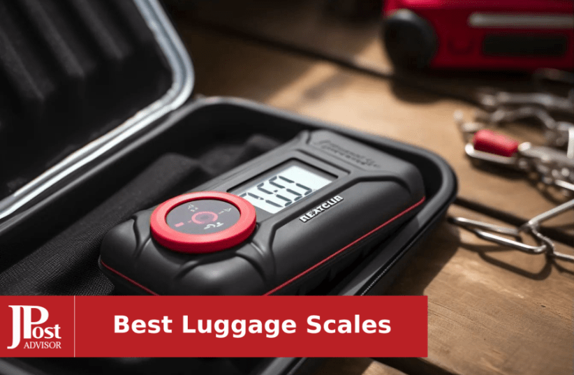 FREETOO Portable Luggage Scale Digital Travel Scale Suitcase Scales Weights with Tare Function 110 lb/ 50kg Capacity Red