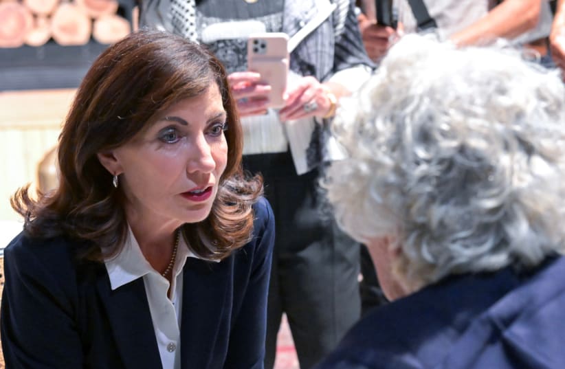  Governor Kathy Hochul visits displaced residents of Israel's south, October 17, 2023. (photo credit: PUBLIC DOMAIN)