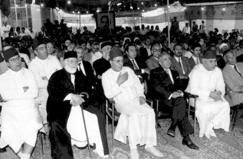  The Jews of Morocco meet in congress at Ben Ahmed, in the province of Settat, June 10, 1986, Morocco. (photo credit: Manuel and Landry Gautier)