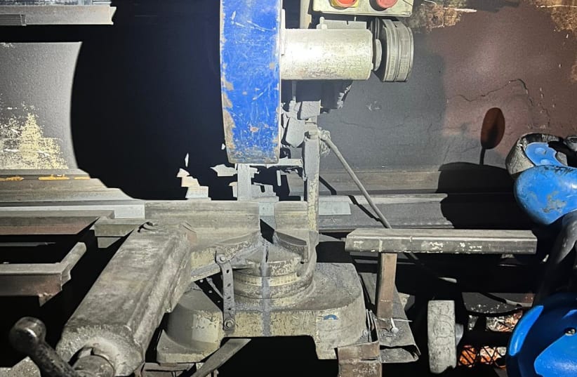  IDF nabs materials used for manufacturing weapons in the village of Qusra.  (photo credit: IDF SPOKESMAN'S OFFICE)
